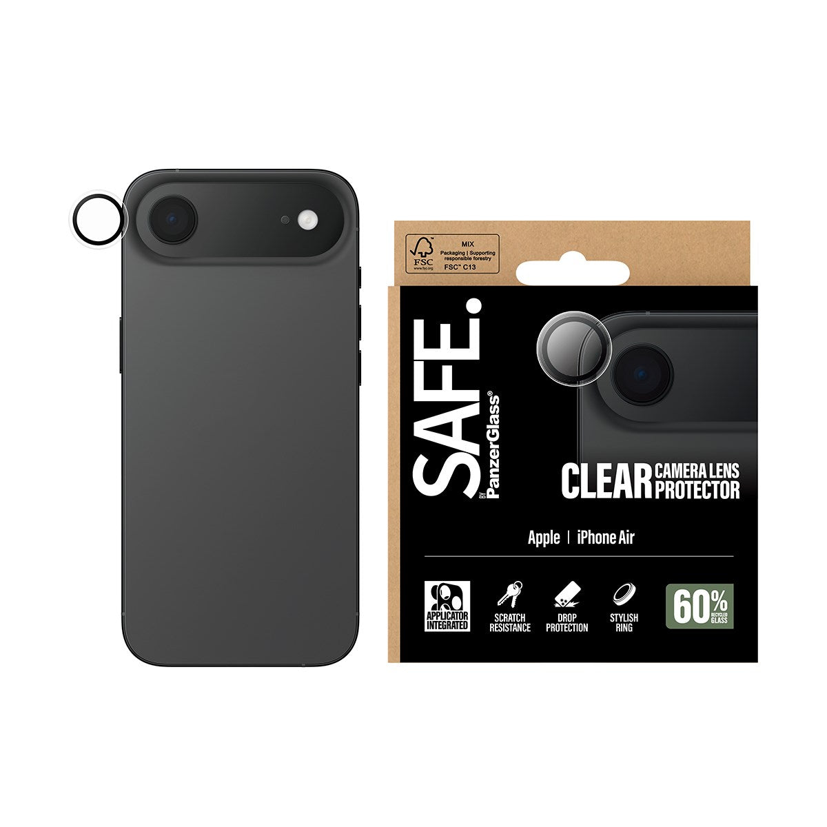 SAFE. by PanzerGlass® Camera Lens Protector Transparent iPhone Air